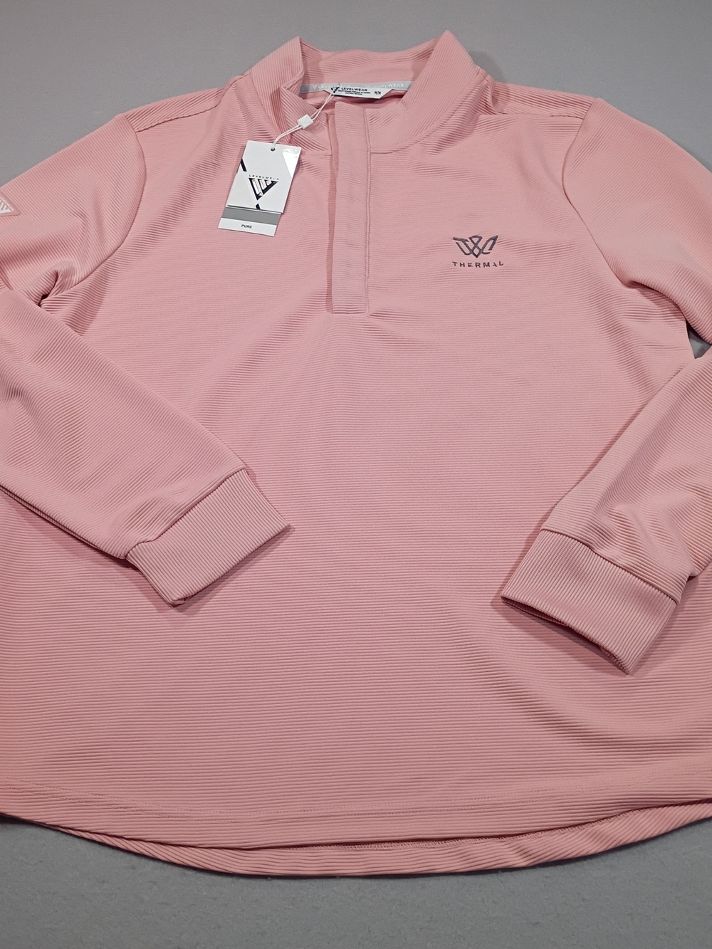 Levelwear Women's Thermal Pink Half-Zip Pullover M
